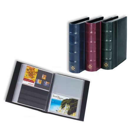Leuchtturm Postcard Album CL, incl. 50 Transparent Sleeves, Blue